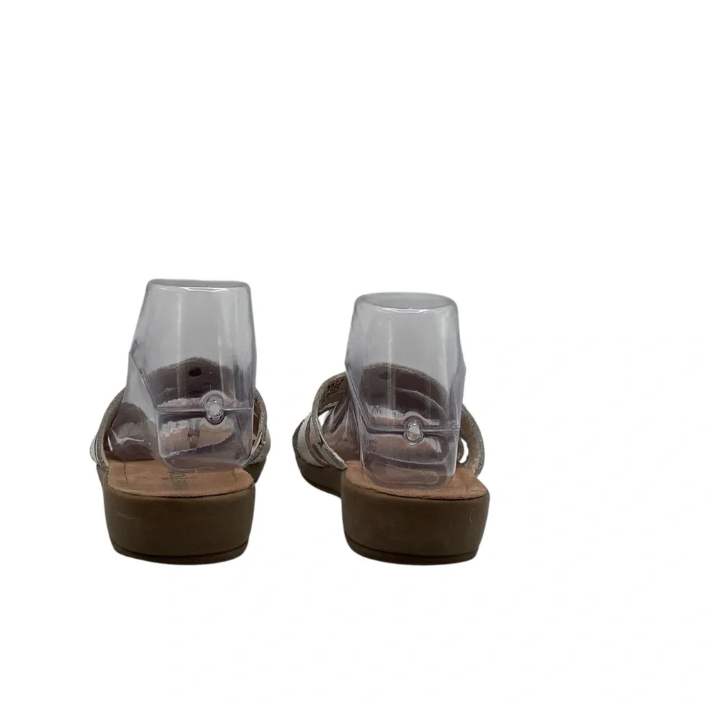 Minnetonka White leather Sandals‎ Slip-On Comfort size 8